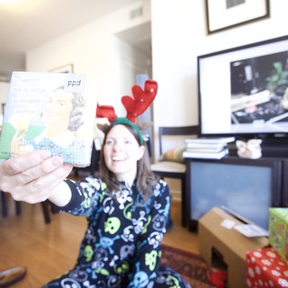 Joyful Christmas Morning Gift Reveal in Reindeer Ears