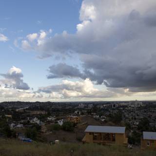 Cloudy Skies over a Quaint Neighborhood