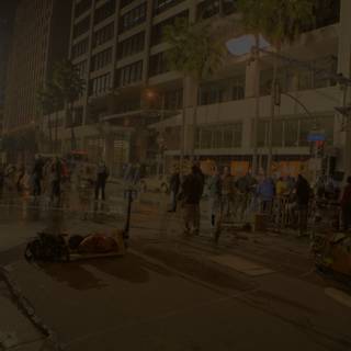 Nighttime Crowd in the Urban Metropolis