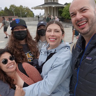 Friends Taking Selfie at Memorial Plaza
