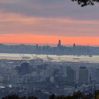 San Francisco Bay Sunset from East Bay Hills