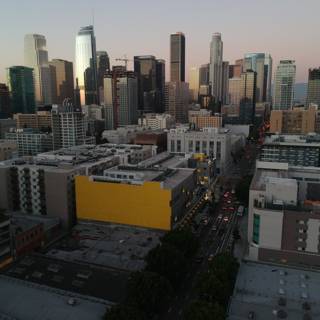 Cityscape of Los Angeles from High Above