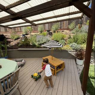 Backyard Adventures Under the Pergola