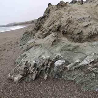 Eroded Coastal Cliffs Meet Rugged California Shoreline