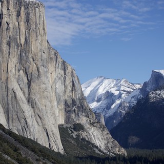 Winter Majesty in Yosemite Valley with Snow-Capped Peaks