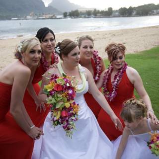 Bridesmaids on the Shore