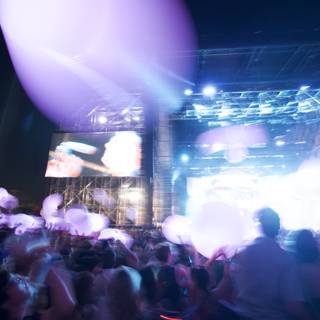 Balloon-filled Crowd at Coachella Night Club Concert