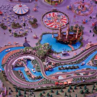 Microcosm of Merriment: A Miniature Amusement Park in Action