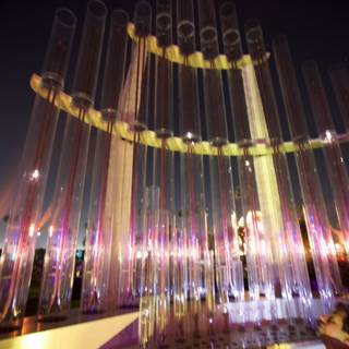 Illuminated Fountain at Cochella