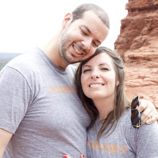 Couple Smiling Together at Sedona Red Rocks