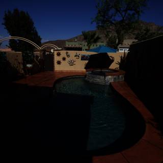 Resort-style backyard pool