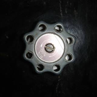 Close-up of Spoke Wheel with Holes