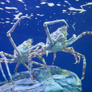 Swimming Crabs in the Aquarium