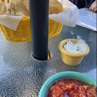 Salsa and Chips Spread