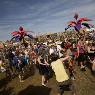 Vibrant Umbrellas at Coachella Festival