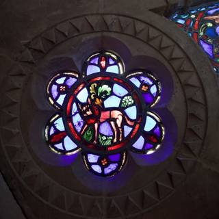 The Beautiful Stained Glass Window of the Cathedral of the Holy Cross