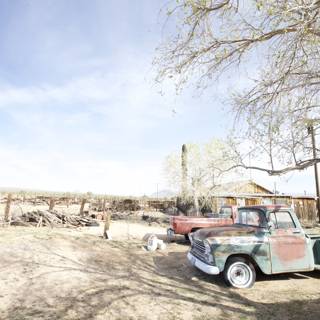 Vintage Pickup Truck parked near a Barn