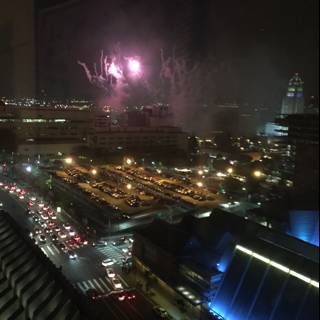 Fireworks Light Up the Urban Skyline