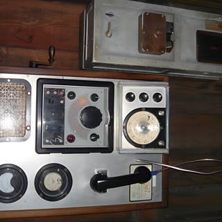Vintage Electronics on Wooden Table