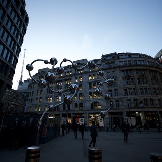Molecular Sculpture at Dawn in London Square