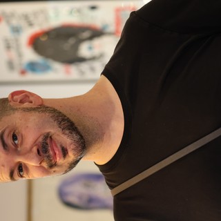 Portrait of Artist in Gallery Setting