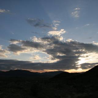 Majestic Sunset over Desert Mountains