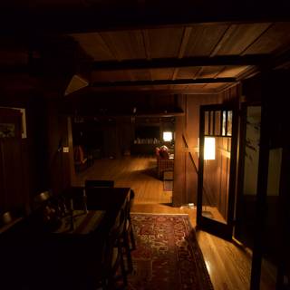 Dark and Cozy Dining Room