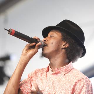K'naan Warsame giving a solo performance at Coachella 2009