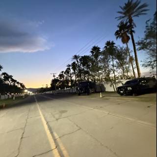 Sunset Roadway at the Polo Club