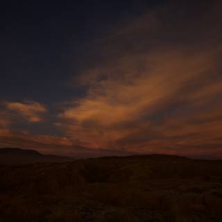 Moon and Cloud over Anza Borrego Desert