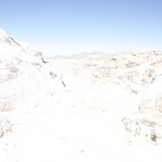 Majestic View of Snowy Mountains in the Desert