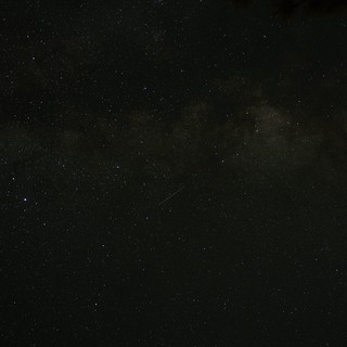 Meteor Streak Over the Milky Way at Lassen