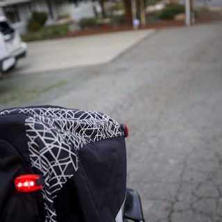 Evening Stroll with Baby Stroller in Suburban Neighborhood