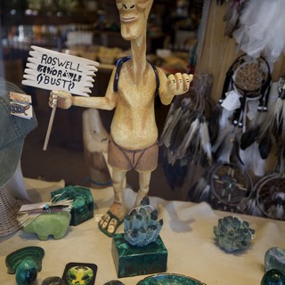 Alien Figurine Display in Roswell Gift Shop