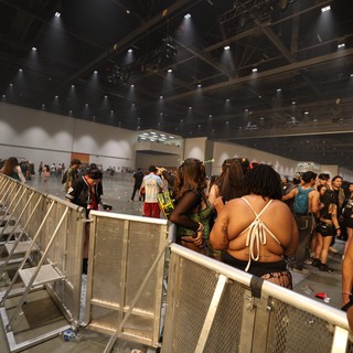 Festival Crowd Pressed Against Barrier at Wobbleland