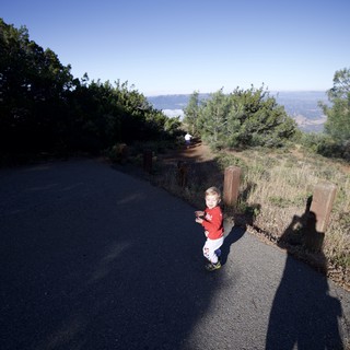 Joyful Child Running on Mount Diablo Trail