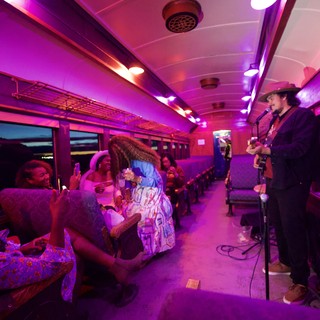 Intimate Live Music Performance on Vintage Train Car