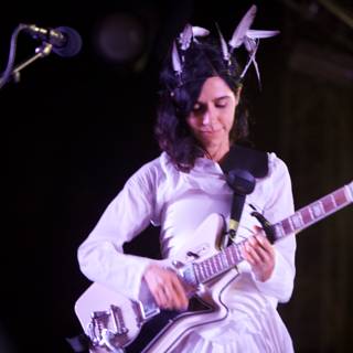 PJ Harvey Rocks Coachella in White Dress and Electric Guitar