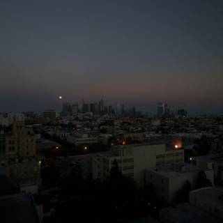 Moonrise over Los Angeles
