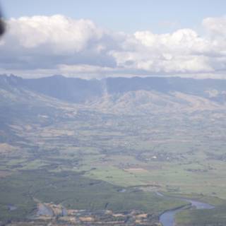 Aerial View of Majestic Mountains and A Vast Valley