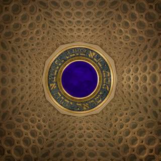 Blue and Gold Fractal Dome