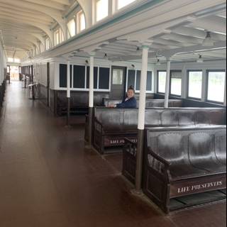 Inside a Train Car at Hyde Street Pier Terminal