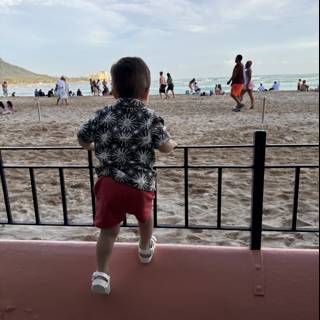 Eager Anticipation: A Child’s View at Waikiki Beach