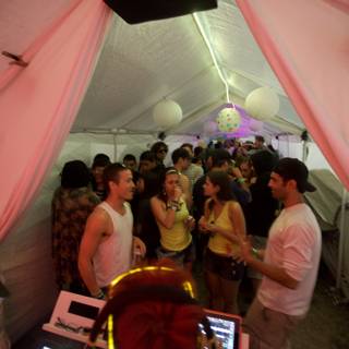 Group Gathering in Coachella Tent