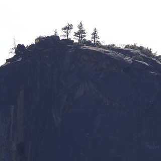 Silhouetted Rock Formation at Yosemite National Park