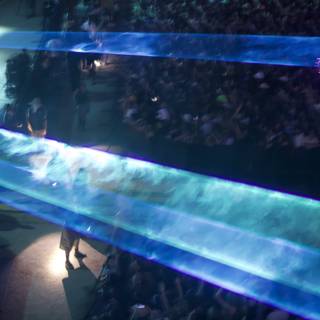 Blue Lights and a Crowded Stage