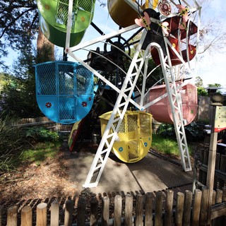Colorful Ferris Wheel Ride at Amusement Park