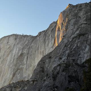 Sun-Kissed Yosemite Mountain