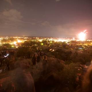 Night Pyrotechnics on the Santa Fe Hillside