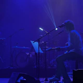 Blue-Lit Concert Performance